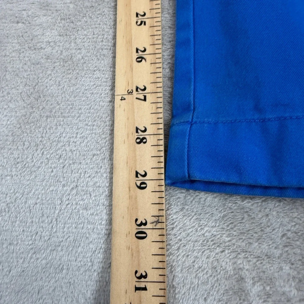J. Crew Mens 30x30 100% Cotton Chino Pants Royal Blue Straight Leg Solid Zip Fly